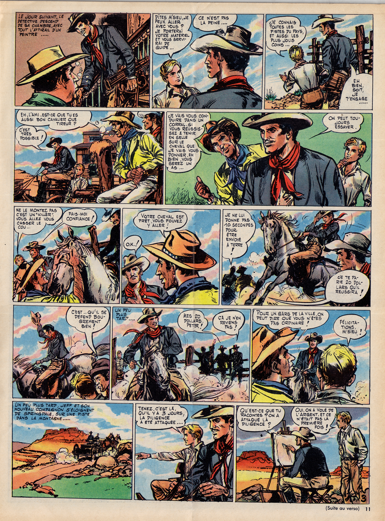Fronval , "Jeff Stevens" from Pilote, 1962