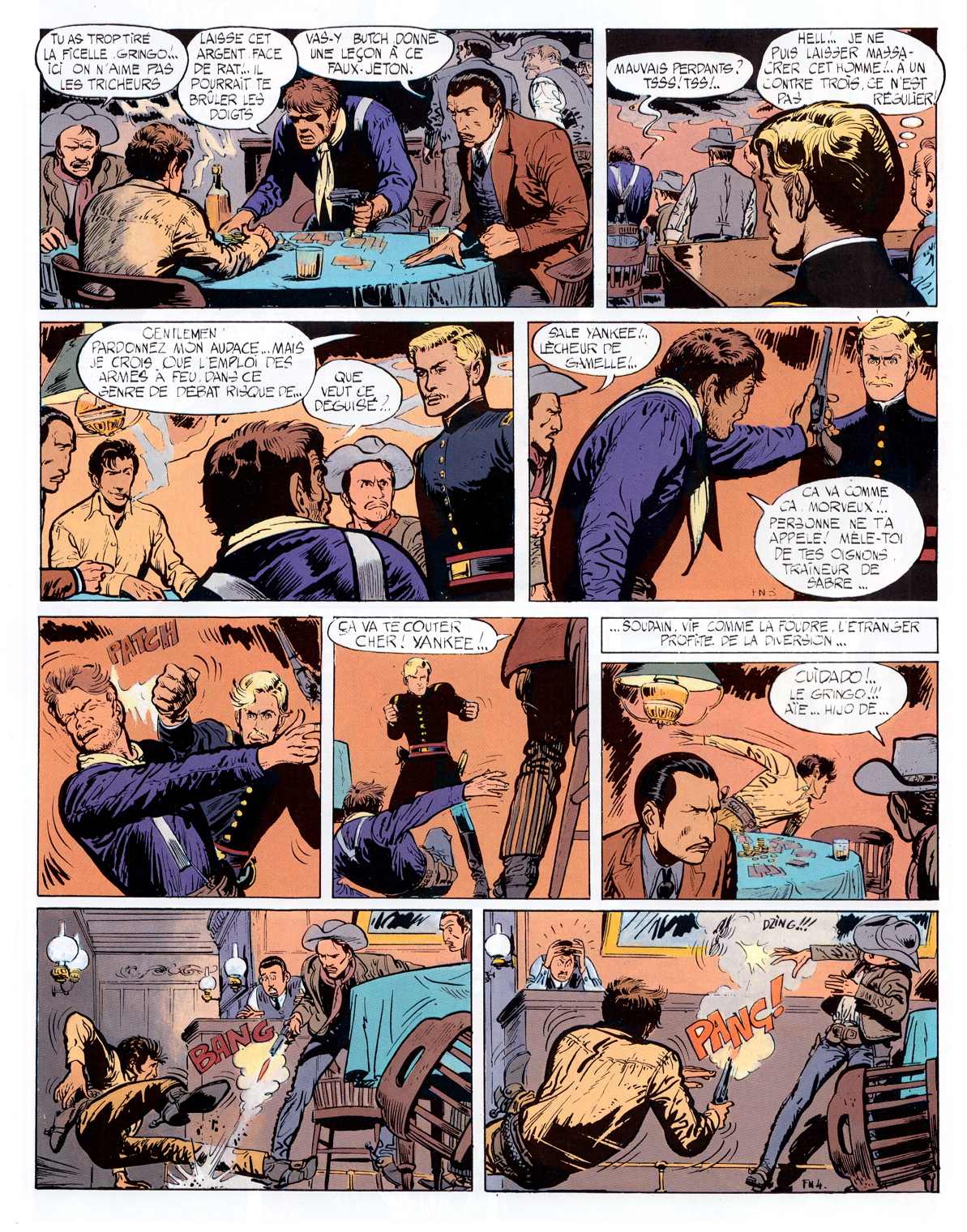 Giraud & Charlier, Fort Navajo 1965; page four of the first Blueberry story.