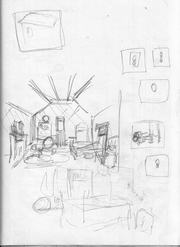 Bedroom interior sketch 1 1-24-17