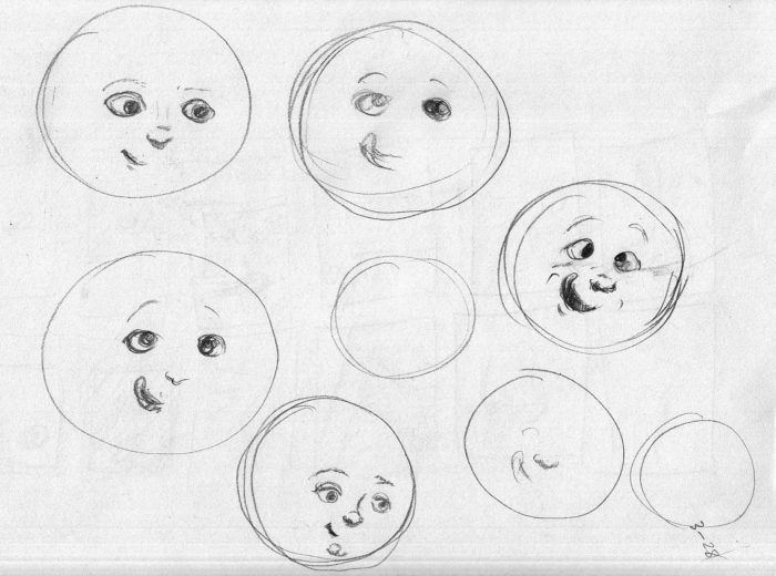 Moon sketches 3-28